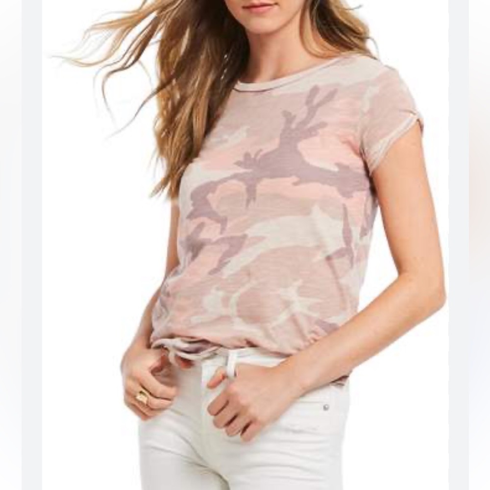 Free People Women's Camouflage Print Top